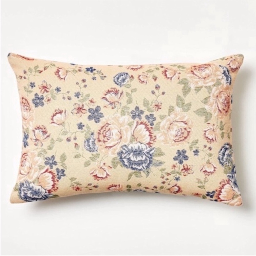 Thresholds/Studio McGee Floral Pillow - Beige, Blue, Pink